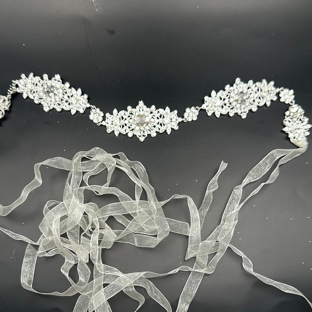 Elegant Silver Crystal belt